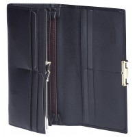 Lorenz RFID Protected 18cm Flapover Purse with Inner Framed Coin Section & Magnetic Fastening